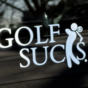 Golf Sucks Window Sticker (6” x 3”)